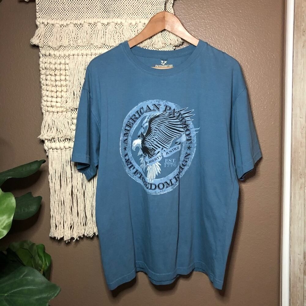Outdoor Life Blue Freedom Patriot Eagle Shirt